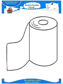 Çocuklar İçin Tuvalet-Kağıdı Boyama Sayfaları 